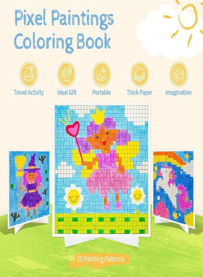 hapray Large Coloring Book for Kids Ages 4-8, 20 Pages Paint by Numbers for Beginner with 5 Display Stands, 2 Color Painting Modes Party Favors for Kids 8-12, Birthday Gift Art Crafts Classroom Prizes - Image 4